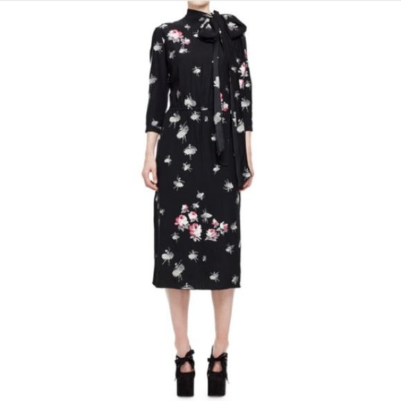 Marc Jacobs Ballerina & Floral Tie Collar Dress - Picture 1 of 16